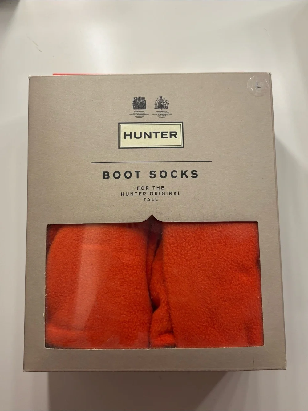 Hunter Bright Orange Fleece Boot Socks